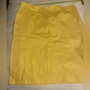 New York & Company Women's Stretch Pencil Skirt Knee Length Yellow Sz 10